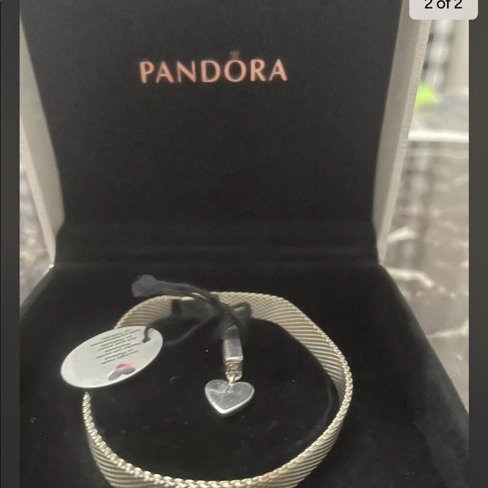 Pandora bracelet with heart charm
